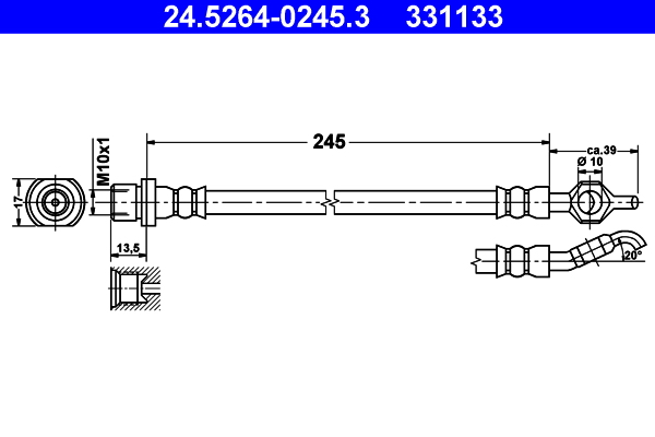 ATE Gumifékcső 24.5264-0245.3_ATE