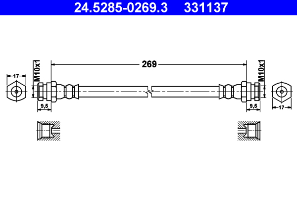 ATE Gumifékcső 24.5285-0269.3_ATE