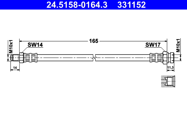 ATE Gumifékcső 24.5158-0164.3_ATE