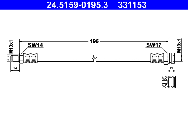 ATE Gumifékcső 24.5159-0195.3_ATE