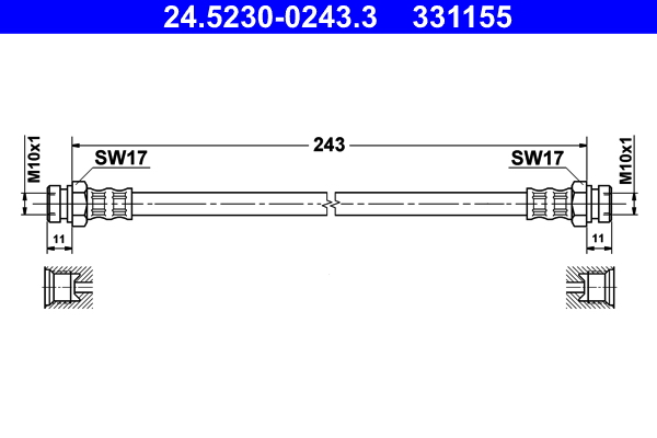 ATE Gumifékcső 24.5230-0243.3_ATE