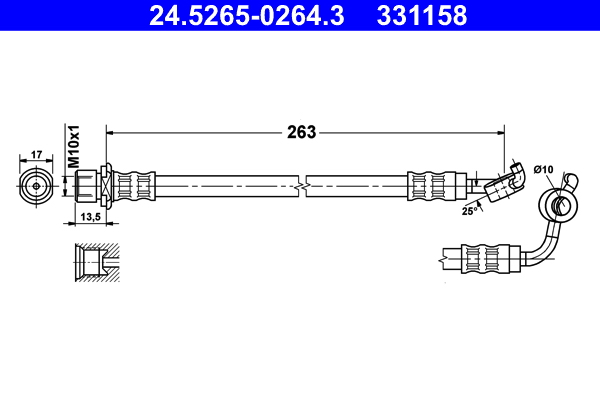 ATE Gumifékcső 24.5265-0264.3_ATE