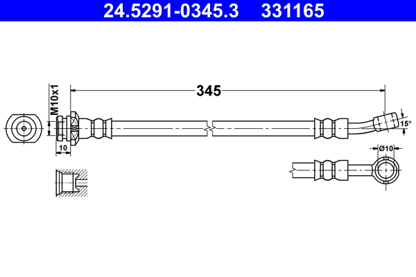 ATE Gumifékcső 24.5291-0345.3_ATE