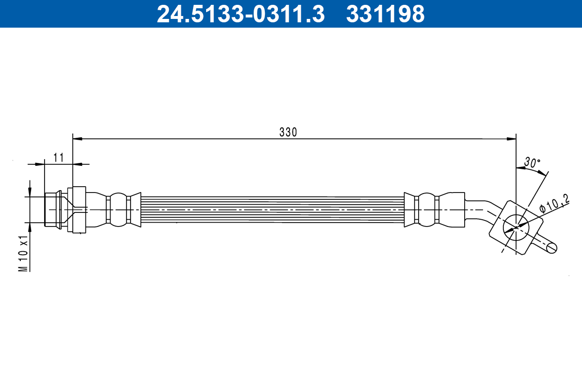 ATE Gumifékcső 24.5133-0311.3_ATE