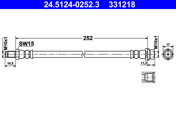 ATE Gumifékcső 24.5124-0252.3_ATE