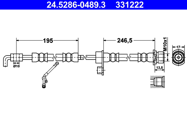 ATE Gumifékcső 24.5286-0489.3_ATE