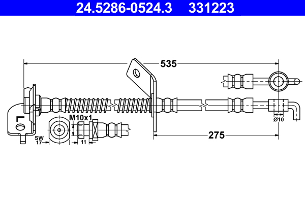 ATE Gumifékcső 24.5286-0524.3_ATE