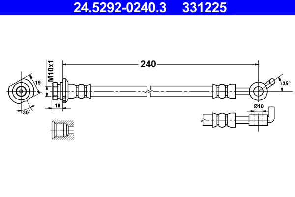 ATE Gumifékcső 24.5292-0240.3_ATE