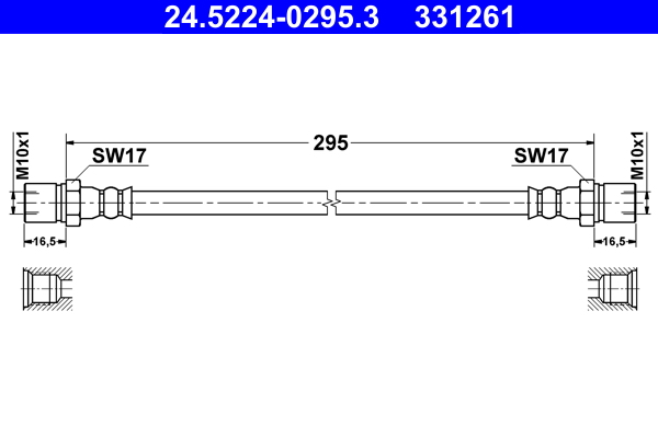 ATE Gumifékcső 24.5224-0295.3_ATE