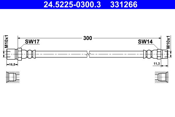 ATE Gumifékcső 24.5225-0300.3_ATE