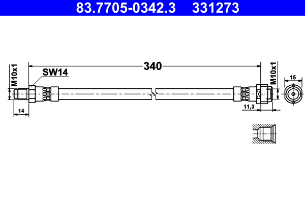 ATE Gumifékcső 83.7705-0342.3_ATE