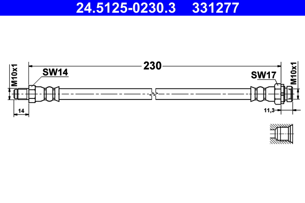 ATE Gumifékcső 24.5125-0230.3_ATE