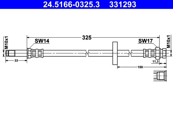 ATE Gumifékcső 24.5166-0325.3_ATE