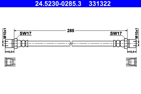 ATE Gumifékcső 24.5230-0285.3_ATE