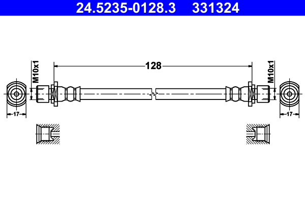 ATE Gumifékcső 24.5235-0128.3_ATE