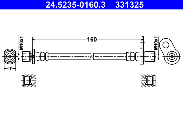 ATE Gumifékcső 24.5235-0160.3_ATE