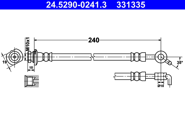 ATE Gumifékcső 24.5290-0241.3_ATE