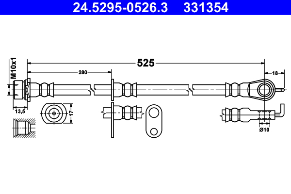 ATE Gumifékcső 24.5295-0526.3_ATE