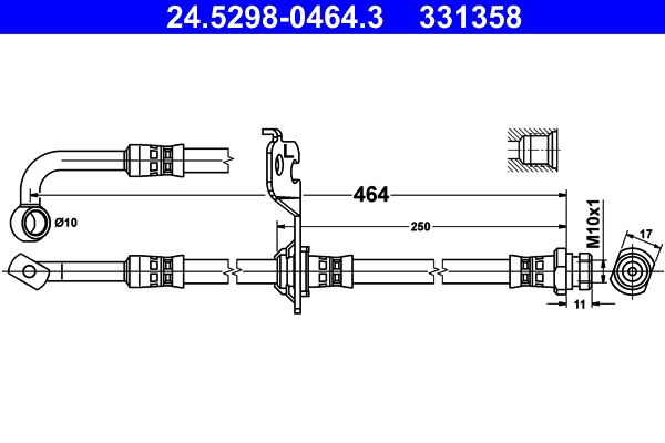 ATE Gumifékcső 24.5298-0464.3_ATE