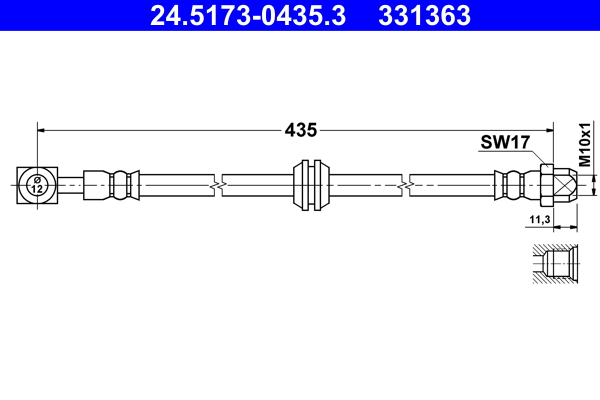 ATE Gumifékcső 24.5173-0435.3_ATE