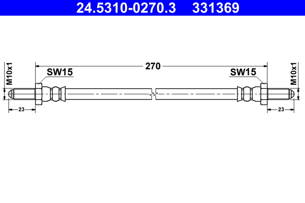 ATE Gumifékcső 24.5310-0270.3_ATE