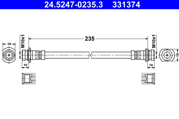 ATE Gumifékcső 24.5247-0235.3_ATE