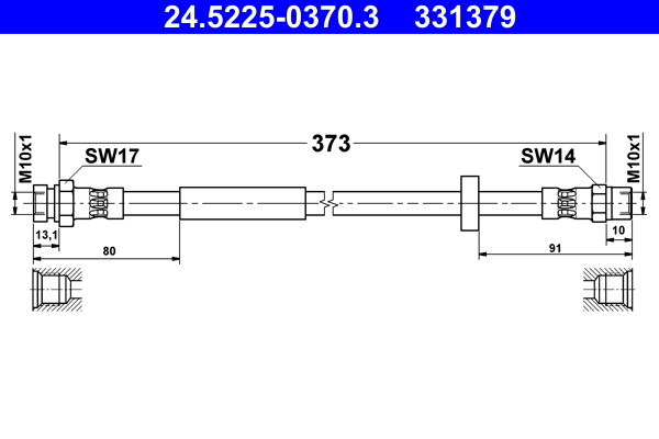 ATE Gumifékcső 24.5225-0370.3_ATE