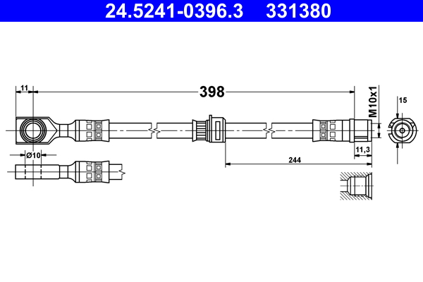 ATE Gumifékcső 24.5241-0396.3_ATE