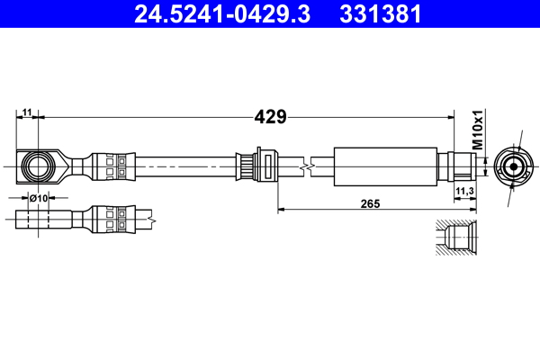 ATE Gumifékcső 24.5241-0429.3_ATE