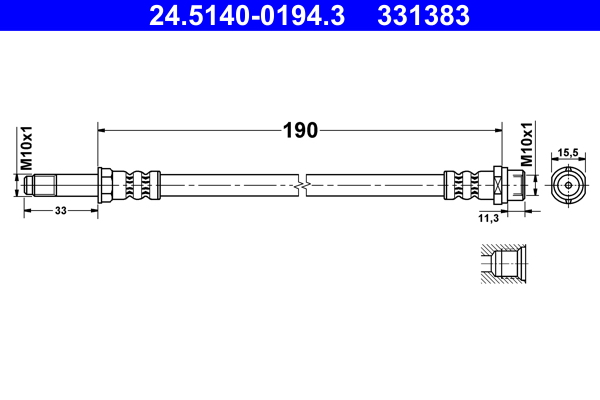 ATE Gumifékcső 24.5140-0194.3_ATE