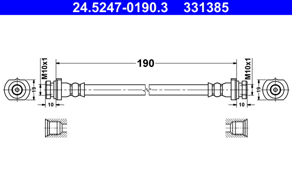 ATE Gumifékcső 24.5247-0190.3_ATE