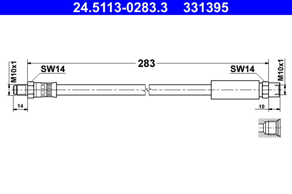 ATE Gumifékcső 24.5113-0283.3_ATE