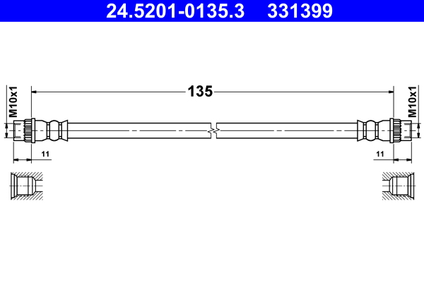 ATE Gumifékcső 24.5201-0135.3_ATE