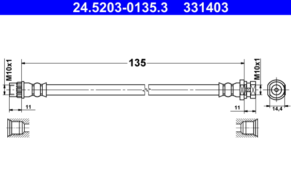 ATE Gumifékcső 24.5203-0135.3_ATE