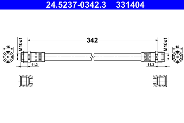 ATE Gumifékcső 24.5237-0342.3_ATE