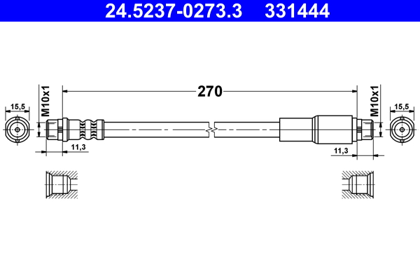 ATE Gumifékcső 24.5237-0273.3_ATE