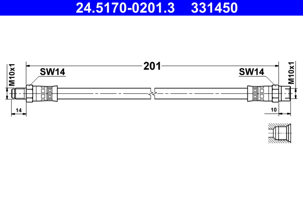 ATE Gumifékcső 24.5170-0201.3_ATE