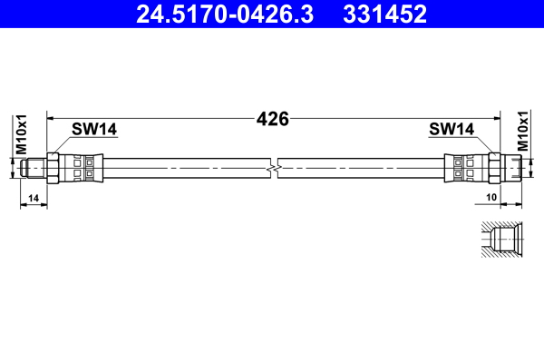 ATE Gumifékcső 24.5170-0426.3_ATE