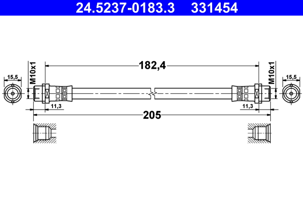 ATE Gumifékcső 24.5237-0183.3_ATE