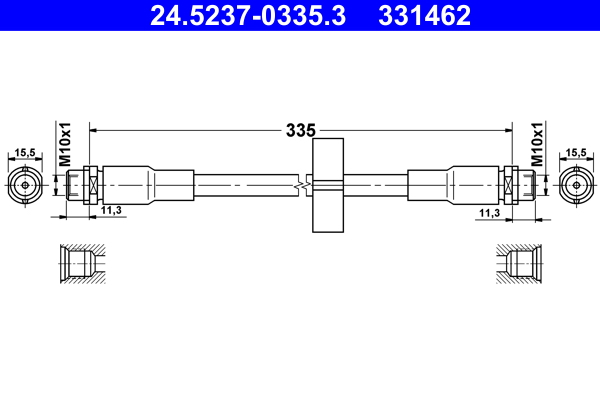 ATE Gumifékcső 24.5237-0335.3_ATE