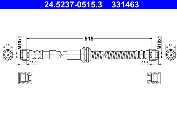 ATE Gumifékcső 24.5237-0515.3_ATE