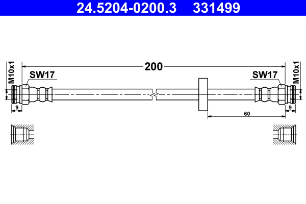 ATE Gumifékcső 24.5204-0200.3_ATE