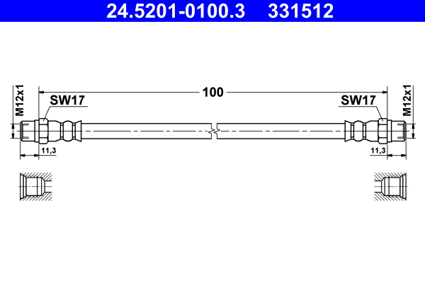 ATE Gumifékcső 24.5201-0100.3_ATE