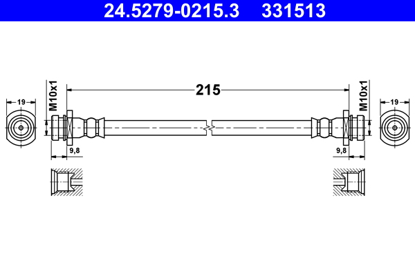 ATE Gumifékcső 24.5279-0215.3_ATE