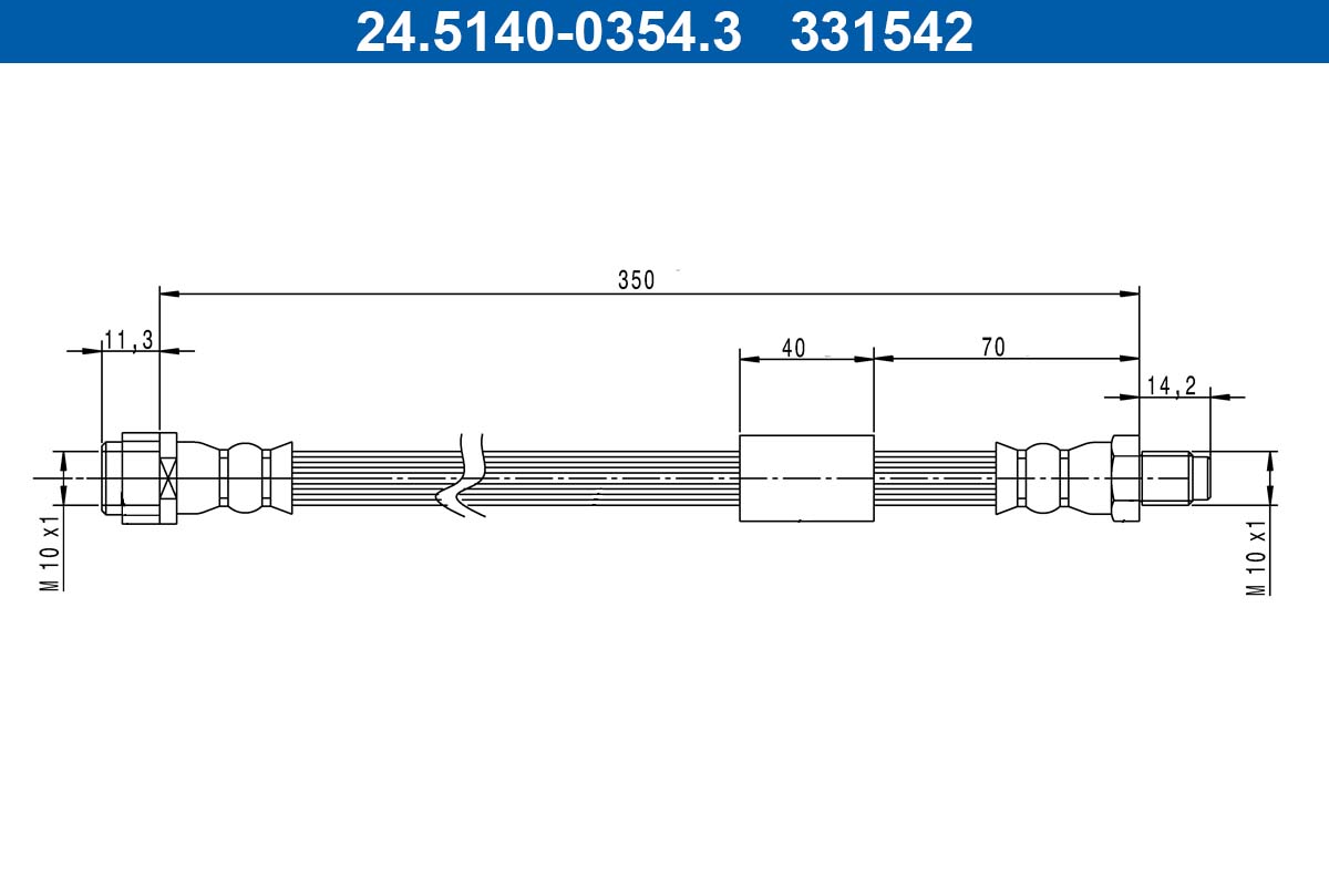 ATE Gumifékcső 24.5140-0354.3_ATE