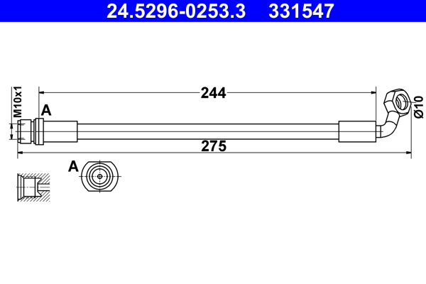 ATE Gumifékcső 24.5296-0253.3_ATE