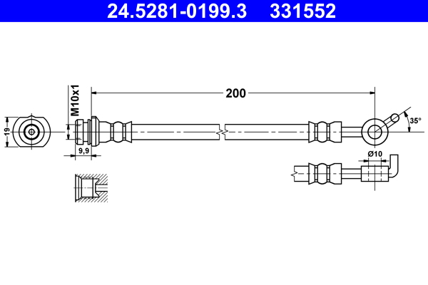 ATE Gumifékcső 24.5281-0199.3_ATE