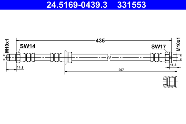 ATE Gumifékcső 24.5169-0439.3_ATE