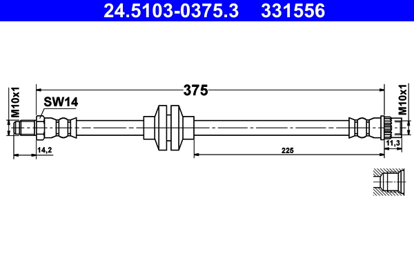 ATE Gumifékcső 24.5103-0375.3_ATE