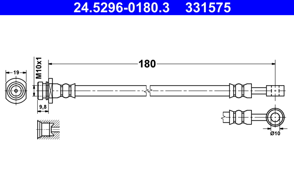 ATE Gumifékcső 24.5296-0180.3_ATE